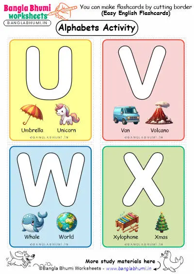 Capital Alphabets Activity Flashcards 2025 UVWX