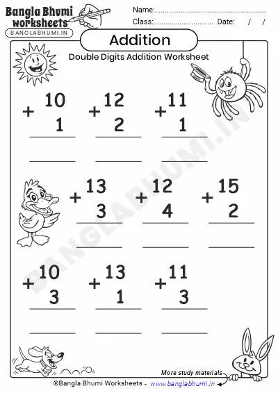 Free Double Digits Addition Worksheets 2025 Download PDF