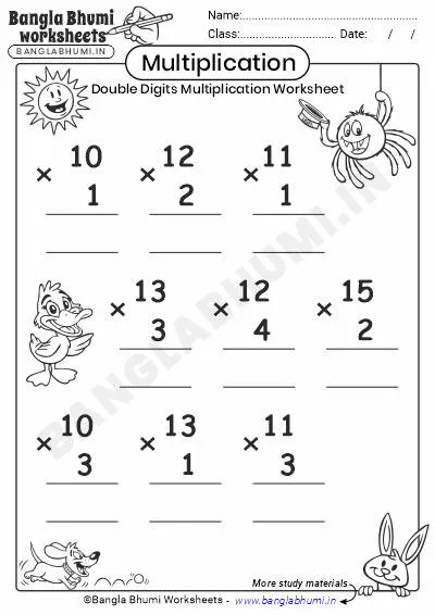 Free Double Digits Multiplication Worksheets 2025 Download PDF