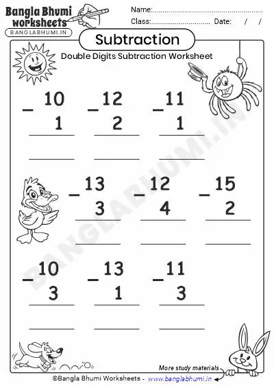 Free Double Digits Subtraction Worksheets 2025 Download PDF