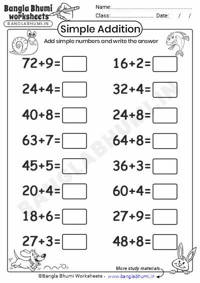 Free Simple Addition Worksheets 2025 Download PDF