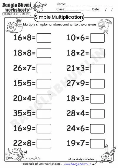 Free Simple Multiplication Worksheets 2025 Download
