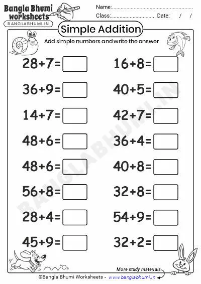 Simple Addition Worksheets 2025 Download PDF