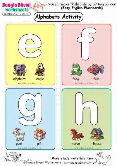 Small Alphabets Activity Flashcards 2025 efgh