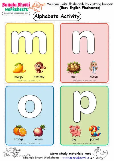 Small Alphabets Activity Flashcards 2025 mnop