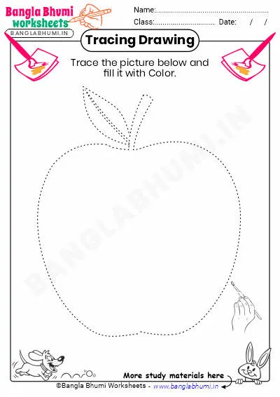 Free Tracing Drawing Worksheet PDF