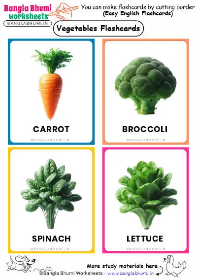 44+ Vegetables Flashcards 2025 PDF Download